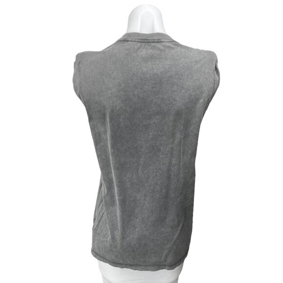 IRO Elena Women's Gray Sleeveless Crew Neck Muscle Tee Shirt Tank Top Size S - Picture 2 of 5
